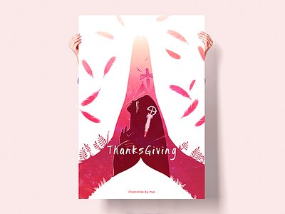 Thanksgiving Day illustration leaf nature thanksgiving turkey