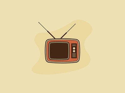 Retro TV illustration old retro vintage