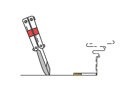 Spy Among Us backstab balisong cigarette french knife line monoline red scout spy team fortress 2 tf2
