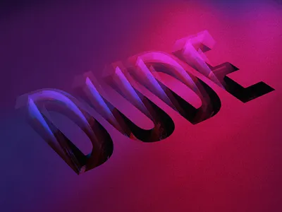 Dude 3d c4d cinema 4d dude typography