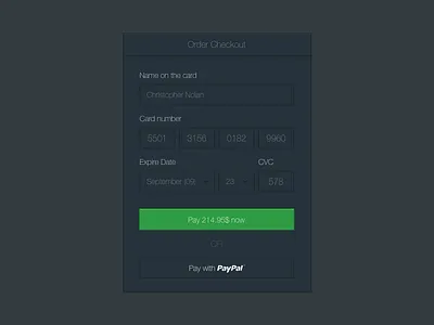 Credit Checkout checkout credit dailyui ui