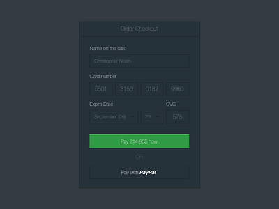 Credit Checkout checkout credit dailyui ui