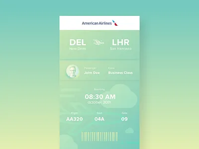DailyUI #021 - Boarding Pass 21 boarding clean daily day design free mobile pass sketch ticket ui
