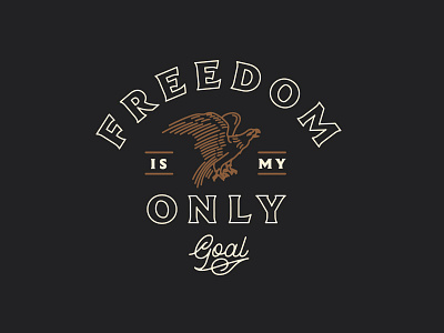Freedom badge branding eagle freedom illustration logo type vintage vintage design