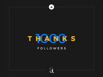 1.000 Followers on Behance! designposterlogobrandingidentity followers thank you