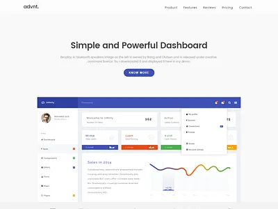 Advent SaaS Landing Page app business creative landing minimal service