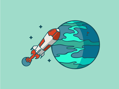 Let's go! colors destination eddy fire flag orbit planet rocket space spaceship stars travel
