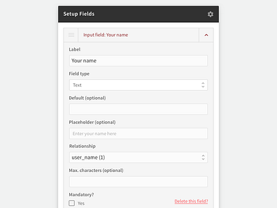 Form layout tool admin edit editing field form form field forms input layout setup