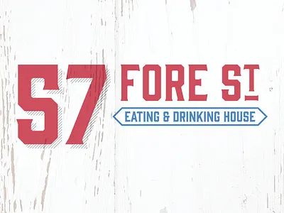 57 Fore St – Rejected Logo Concept #3 branding cornwall design drinking eating food identity logo shabby chic st ives victorian