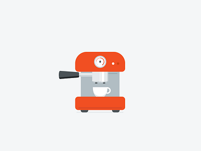 Coffee coffee machine flat illustration illustrator