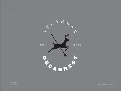 Decabrist animal arrow deer logo steakbar
