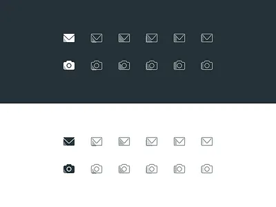 Icon styles camera icon icons line lined mail outlined