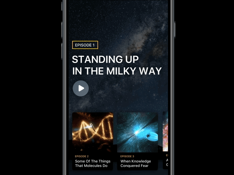 Cosmos animation app cosmos gif ios launch space splash