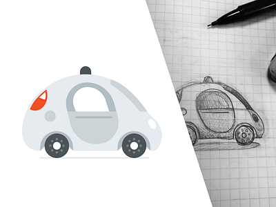 Flat Gcar flat google car illustration illustrator