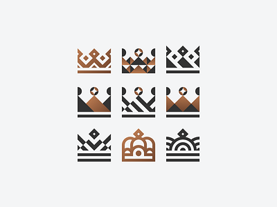 Crown Set branding crown geometry icon identity logo logotype luxury mark minimalism