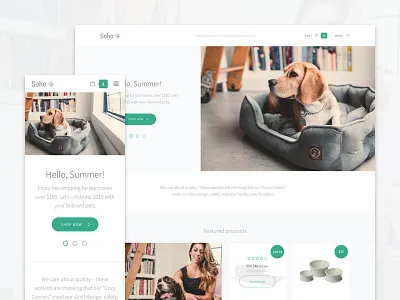 Soho theme clean ecommerce interface store theme ui web