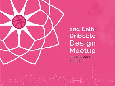 2nd Delhi Dribbble Meetup delhi design dribbble india meetup pink