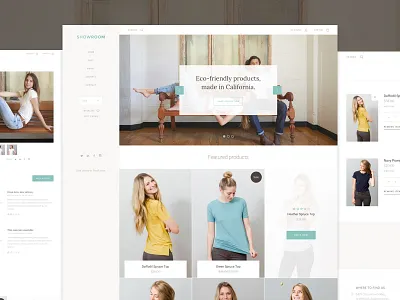 Showroom theme clean ecommerce interface store theme ui web
