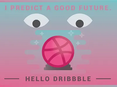 Hello Dribbble ball crystal hello