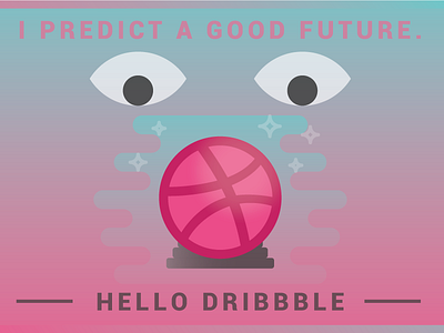 Hello Dribbble ball crystal hello