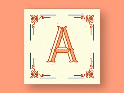 Letter A a clean design dropcap illustration letter lettering type typography