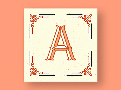 Letter A a clean design dropcap illustration letter lettering type typography