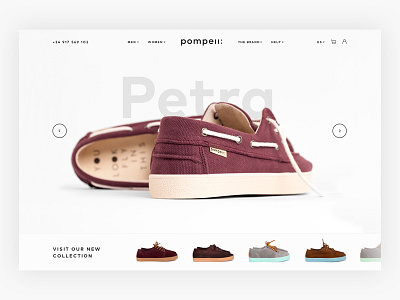 Home proposal big impact design ecommerce home pompeii slider sneakers ui ux