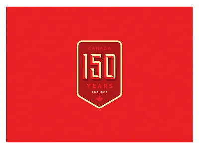 Canada 150 years badge canada logo logo design shield typography vintage