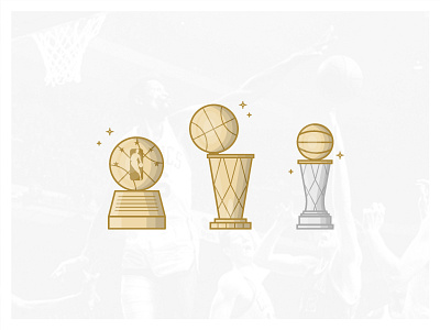 NBA Trophy Icons allstar basketball championship clean icon illustration league minimal mvp nba simple trophy