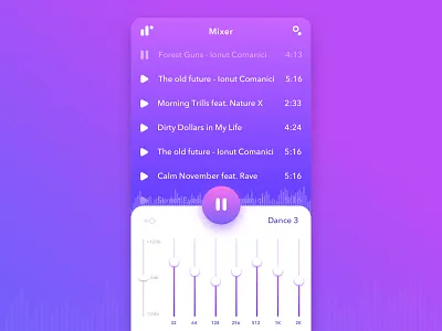 Settings - Daily UI challenge daily dailyui follow gorilla mixer music player profile settings sound ui