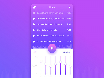 Settings - Daily UI challenge daily dailyui follow gorilla mixer music player profile settings sound ui