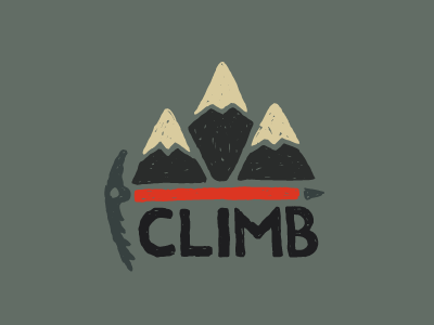 Climb Mountians color design drawing graphic design illustration illustrator simple