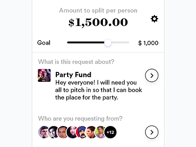 Split Payments banking friends fundraising goal location mobile online party payments split