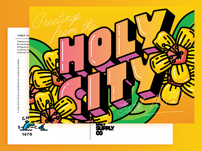 Greetings from the Holy City, version FINAL FINAL 5 charleston illustration lettering postcard south carolina travel typography wander