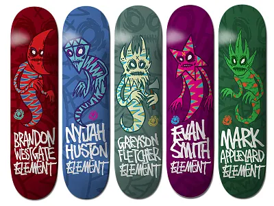 Sprites series for Element Skateboards appleyard element element skateboards evan smith fos greyson fletcher nyjah sprites westgate