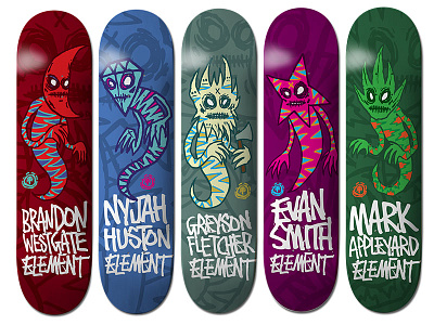 Sprites series for Element Skateboards appleyard element element skateboards evan smith fos greyson fletcher nyjah sprites westgate