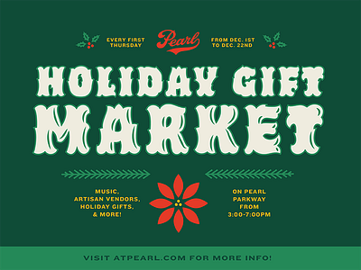 Holiday Gift Market ad christmas event holiday invite pearl san antonio winter