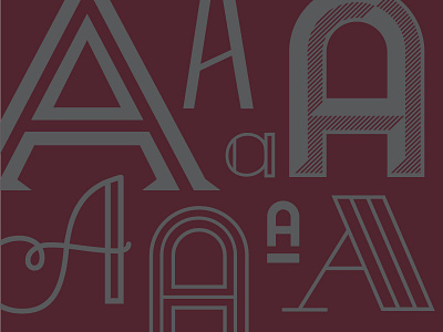 A's art deco letter a pattern