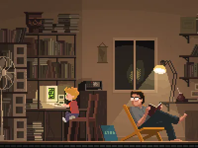 Memories from my father 8bit apple family father gaming pixel art pixelart retro games video game