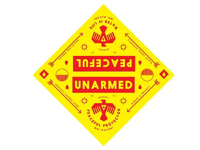 Unarmed Peaceful Protectors Bandana badge bandana eagle life peace warrior water