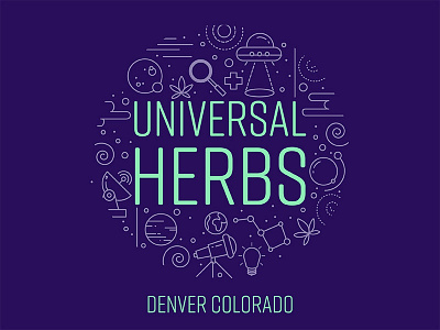 Dispensary Doodle colorado concepts denver dispensary doodles herbs space universal