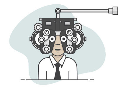 one... or... two? avatar contacts doctor drool eyes glasses illustration optometrist prescription