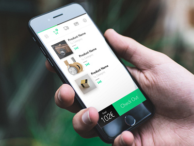 School Pick Up App android app blue cart checkout delivery ios ix minimal pay ui ux