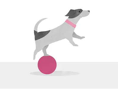 My training has paid off... adobe ball dawg dog first shot flat illustration illustration puppy love skills textures trained training