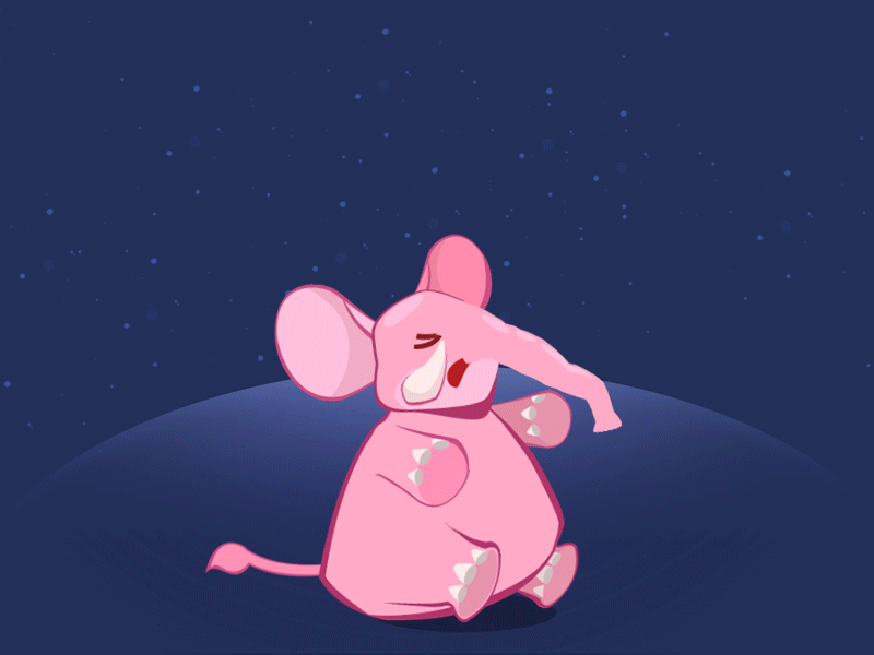 Pink Elephant animation animation character design elephant spine