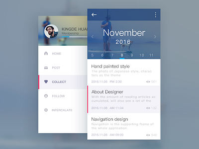 Diary app design ui ux