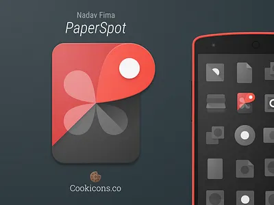 PaperSpot Product Icon android app app icon icon location material design wallpaper
