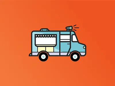 Icecream Man flat ice cream truck icon iconography illustration just for fun love pixel perfect simple tasty treat