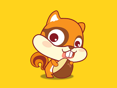 Steal hazelnut squirrel cartoon design the