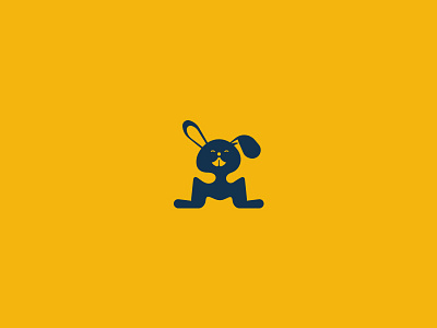 Rabbit icon andrea brand color icon identity logo negative rabbit roma space vaduva